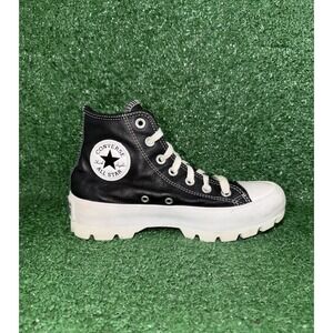 Converse CT All Star Lugged 2.0 Women's Size‎ 6.5 Black Leather Platform Shoes